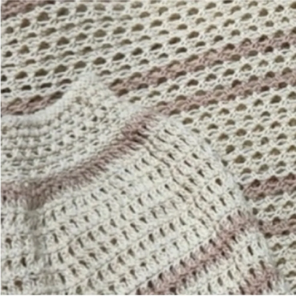 Free People Montauk Dunes Crochet Open Weave Mock Cowl Top